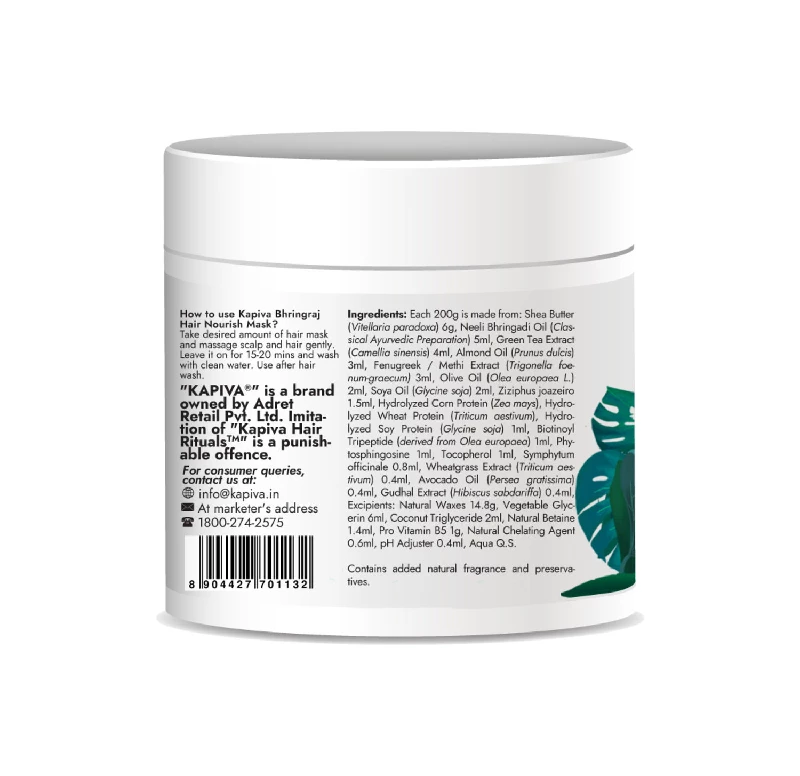 Kapiva Ayurveda Bhringraj Hair Nourish Mask, 200 g-8.webp